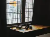 Bed in Dorm with street view