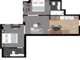2 Bedrooms Premier Apartment with city view