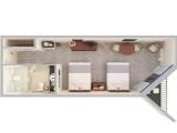 Standard Quadruple room with balcony and with partial ocean view
