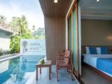 Deluxe Double room with balcony and with pool view