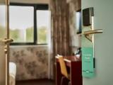 Comfort room with land view
