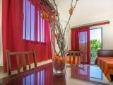 Comfort room with land view