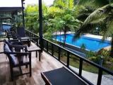 Studio with pool view