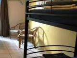 Bed in Dorm with balcony