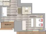 Comfort Double room with balcony and with mountain view