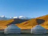 Bed in Dorm with mountain view