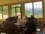 Comfort room with mountain view