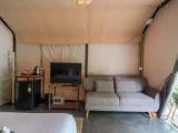 Tent with canal view