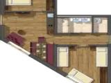 2 Bedrooms Family Apartment with balcony and with mountain view