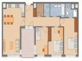 3 Bedrooms Family Apartment with balcony and with city view