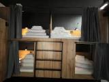 Bed in Dorm with balcony and with city view