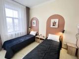 Comfort room with city view