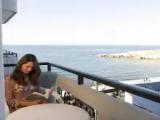 Studio with partial sea view