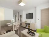 2 Bedrooms Standard Family room with balcony and with mountain view