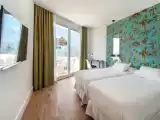 Twin room with partial sea view