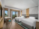 Larger Terrace Quadruple room with pool view