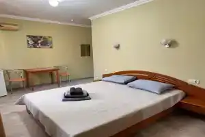 Uyutnyy dvuhmestnyy nomer s bolshoy krovatyu Apartments, Berdyansk