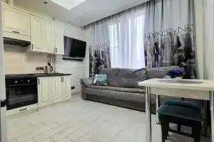 Uyutnaya studiya v tihom rayone i vidom na Olimpiyskiy park Apartments, Adler