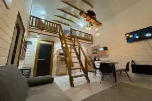 Uyutnyy domik barn haus s saunoy Cottage