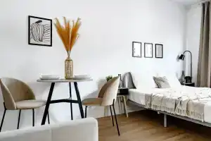 Uyutnaya Beige studiya ZhK Egorovo park Apartments, Tomilino