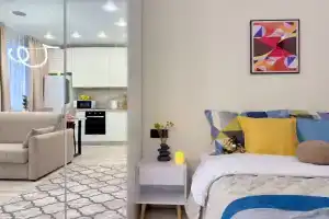 Dizaynerskaya studiya v ZhK Luchi Apartments, Peredelkino