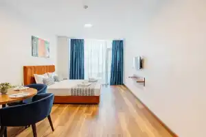 Studiya s vidom na more v Navi Apartments