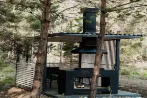 Uyutnyy dom v sosnovom lesu Cottage