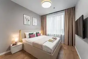u metro Rumyantsevo v superlokatsii nedaleko ot aeroporta Vnukovo Apartments, Dudkino