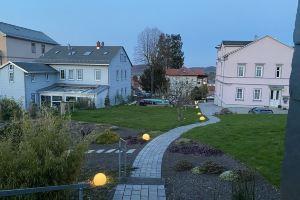 Vacation cottage garden view directly at the forest & spa gardens, Friedrichroda