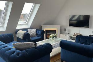 Vacation apartment Seeherz | Modern feel-good vacation apartment with large roof terrace, Busum
