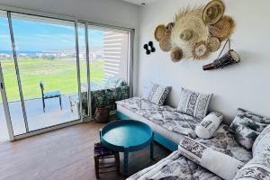 Cozy 2-bedroom apartment Thagazout Bay with WiFi, AC, Sea&Golf View, Agadir