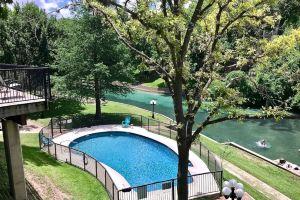 Expansive Deck and Access to Serene River Park - Charming Getaway Hotel, New Braunfels