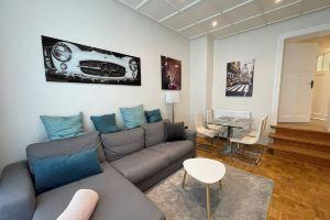 Chic terrace apartment with private parking space Box spring bed TV WLAN in, Leipzig