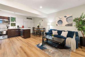 Spacious Living Area and Modern Kitchen - Inviting Urban Retreat Apartments, Chicago