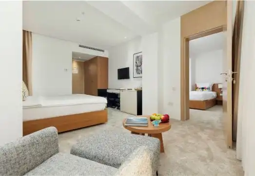 Family Room with Two Bathrooms