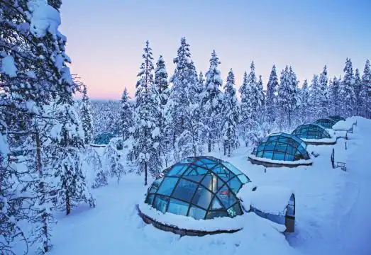 East Small Glass Igloo With Shower And Sauna