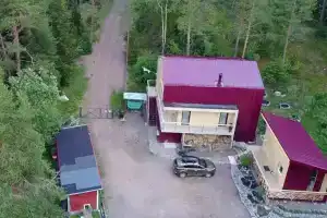Cottage on the shore by the forest, Sortavala