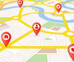 Easily search for a hotel on the map